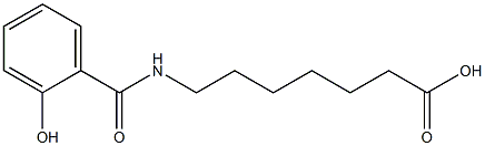 7-[(2-hydroxybenzoyl)amino]heptanoic acid 化学構造式