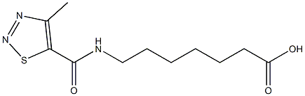 7-[(4-methyl-1,2,3-thiadiazol-5-yl)formamido]heptanoic acid Struktur