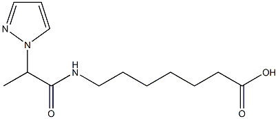 7-[2-(1H-pyrazol-1-yl)propanamido]heptanoic acid Structure