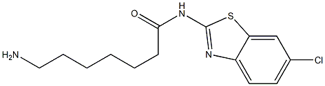 7-amino-N-(6-chloro-1,3-benzothiazol-2-yl)heptanamide 结构式