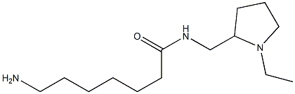 7-amino-N-[(1-ethylpyrrolidin-2-yl)methyl]heptanamide 结构式