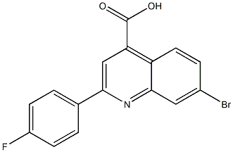 7-bromo-2-(4-fluorophenyl)quinoline-4-carboxylic acid,,结构式