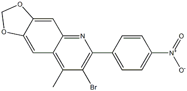 7-bromo-8-methyl-6-(4-nitrophenyl)-2H-[1,3]dioxolo[4,5-g]quinoline Structure