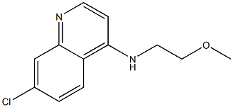 7-chloro-N-(2-methoxyethyl)quinolin-4-amine,,结构式