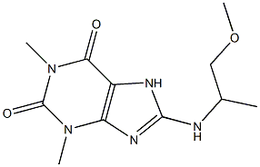 8-[(1-methoxypropan-2-yl)amino]-1,3-dimethyl-2,3,6,7-tetrahydro-1H-purine-2,6-dione,,结构式
