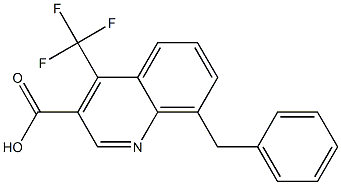8-benzyl-4-(trifluoromethyl)quinoline-3-carboxylic acid Struktur