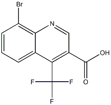 8-bromo-4-(trifluoromethyl)quinoline-3-carboxylic acid, 663193-53-1, 结构式