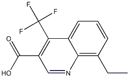 8-ethyl-4-(trifluoromethyl)quinoline-3-carboxylic acid 结构式