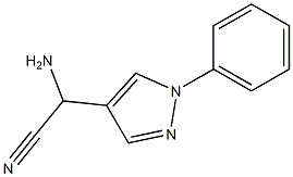 amino(1-phenyl-1H-pyrazol-4-yl)acetonitrile Structure