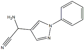 amino(1-phenyl-1H-pyrazol-4-yl)acetonitrile,,结构式