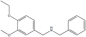 benzyl[(4-ethoxy-3-methoxyphenyl)methyl]amine 化学構造式