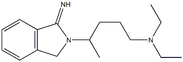 diethyl[4-(1-imino-2,3-dihydro-1H-isoindol-2-yl)pentyl]amine 化学構造式