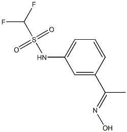 difluoro-N-{3-[1-(hydroxyimino)ethyl]phenyl}methanesulfonamide Struktur