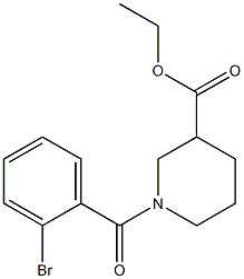 ethyl 1-(2-bromobenzoyl)piperidine-3-carboxylate 化学構造式