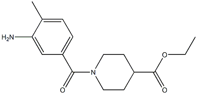 ethyl 1-[(3-amino-4-methylphenyl)carbonyl]piperidine-4-carboxylate 结构式