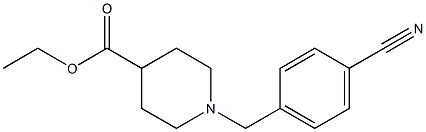 ethyl 1-[(4-cyanophenyl)methyl]piperidine-4-carboxylate Structure