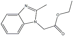 ethyl 2-(2-methyl-1H-1,3-benzodiazol-1-yl)acetate 结构式