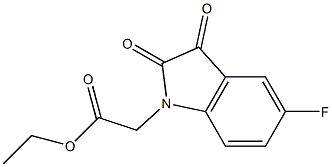 ethyl 2-(5-fluoro-2,3-dioxo-2,3-dihydro-1H-indol-1-yl)acetate 结构式