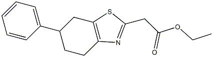 ethyl 2-(6-phenyl-4,5,6,7-tetrahydro-1,3-benzothiazol-2-yl)acetate Structure