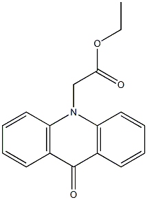 9-オキソアクリジン-10(9H)-酢酸エチル 化学構造式