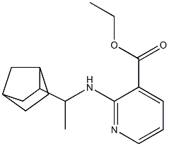 ethyl 2-[(1-{bicyclo[2.2.1]heptan-2-yl}ethyl)amino]pyridine-3-carboxylate 化学構造式