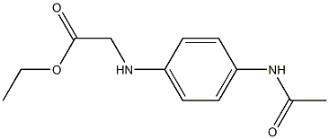 ethyl 2-[(4-acetamidophenyl)amino]acetate Structure