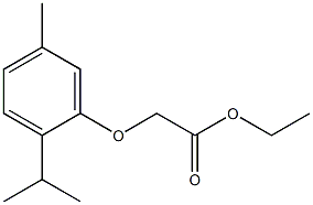 ethyl 2-[5-methyl-2-(propan-2-yl)phenoxy]acetate 化学構造式