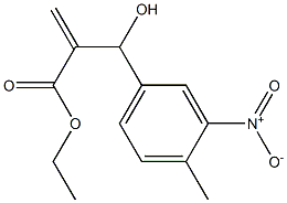 ethyl 2-[hydroxy(4-methyl-3-nitrophenyl)methyl]prop-2-enoate,,结构式