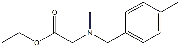 ethyl 2-{methyl[(4-methylphenyl)methyl]amino}acetate Structure