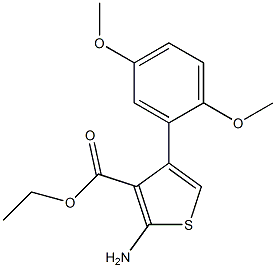 ethyl 2-amino-4-(2,5-dimethoxyphenyl)thiophene-3-carboxylate 结构式