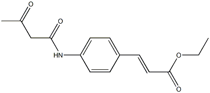 ethyl 3-[4-(3-oxobutanamido)phenyl]prop-2-enoate 化学構造式