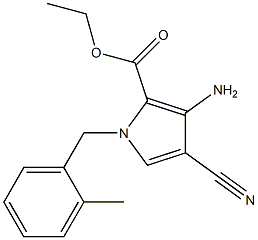 ethyl 3-amino-4-cyano-1-[(2-methylphenyl)methyl]-1H-pyrrole-2-carboxylate Structure