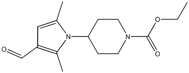 ethyl 4-(3-formyl-2,5-dimethyl-1H-pyrrol-1-yl)piperidine-1-carboxylate Struktur