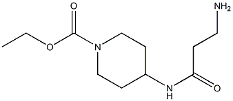 ethyl 4-[(3-aminopropanoyl)amino]piperidine-1-carboxylate 化学構造式