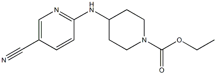 ethyl 4-[(5-cyanopyridin-2-yl)amino]piperidine-1-carboxylate 化学構造式