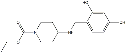 ethyl 4-{[(2,4-dihydroxyphenyl)methyl]amino}piperidine-1-carboxylate Struktur