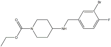 ethyl 4-{[(3-bromo-4-fluorophenyl)methyl]amino}piperidine-1-carboxylate Struktur