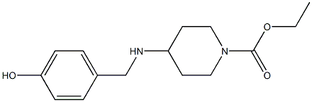 ethyl 4-{[(4-hydroxyphenyl)methyl]amino}piperidine-1-carboxylate Structure