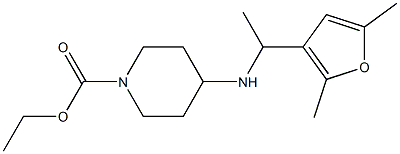 ethyl 4-{[1-(2,5-dimethylfuran-3-yl)ethyl]amino}piperidine-1-carboxylate Structure