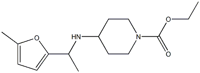 ethyl 4-{[1-(5-methylfuran-2-yl)ethyl]amino}piperidine-1-carboxylate,,结构式