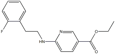ethyl 6-{[2-(2-fluorophenyl)ethyl]amino}pyridine-3-carboxylate Struktur