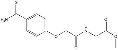 methyl ({[4-(aminocarbonothioyl)phenoxy]acetyl}amino)acetate,,结构式