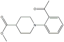 methyl 1-(2-acetylphenyl)piperidine-4-carboxylate 结构式