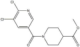 methyl 1-[(5,6-dichloropyridin-3-yl)carbonyl]piperidine-4-carboxylate Structure