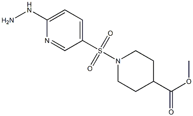 methyl 1-[(6-hydrazinylpyridine-3-)sulfonyl]piperidine-4-carboxylate 化学構造式