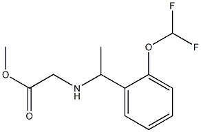 methyl 2-({1-[2-(difluoromethoxy)phenyl]ethyl}amino)acetate,,结构式