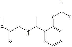 methyl 2-({1-[2-(difluoromethoxy)phenyl]ethyl}amino)acetate Structure