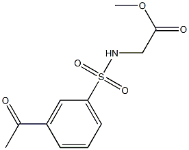 methyl 2-[(3-acetylbenzene)sulfonamido]acetate Struktur