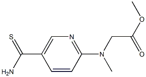 methyl 2-[(5-carbamothioylpyridin-2-yl)(methyl)amino]acetate Struktur