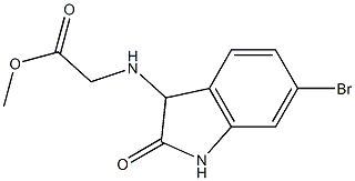 methyl 2-[(6-bromo-2-oxo-2,3-dihydro-1H-indol-3-yl)amino]acetate,,结构式